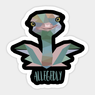 Funny Allegedly Ostrich T Shirt Sticker